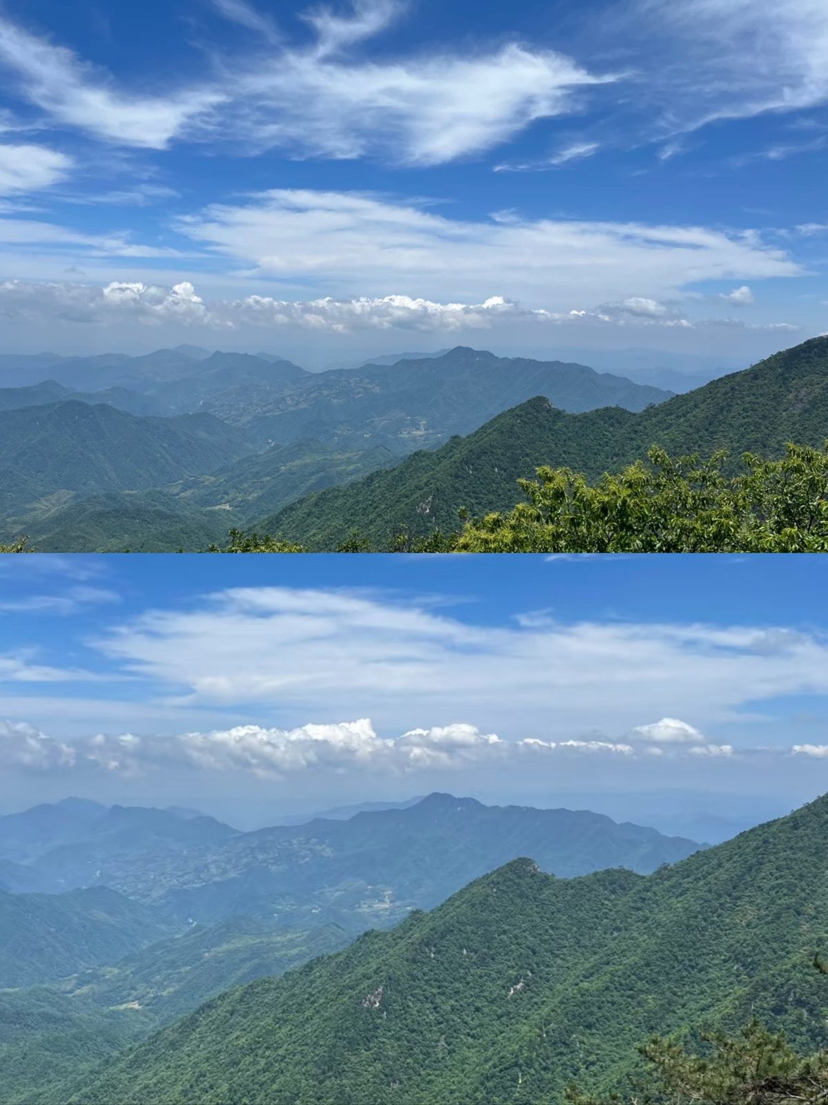 大别山主峰白马尖登山