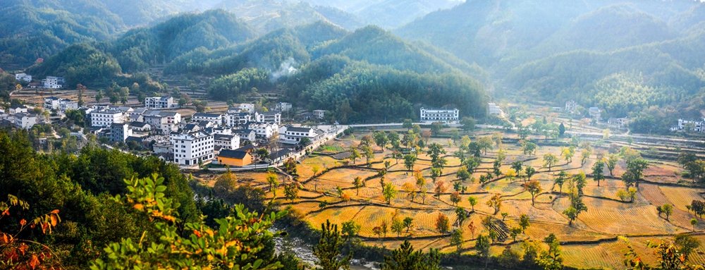 田垄村舍，秋色一层层