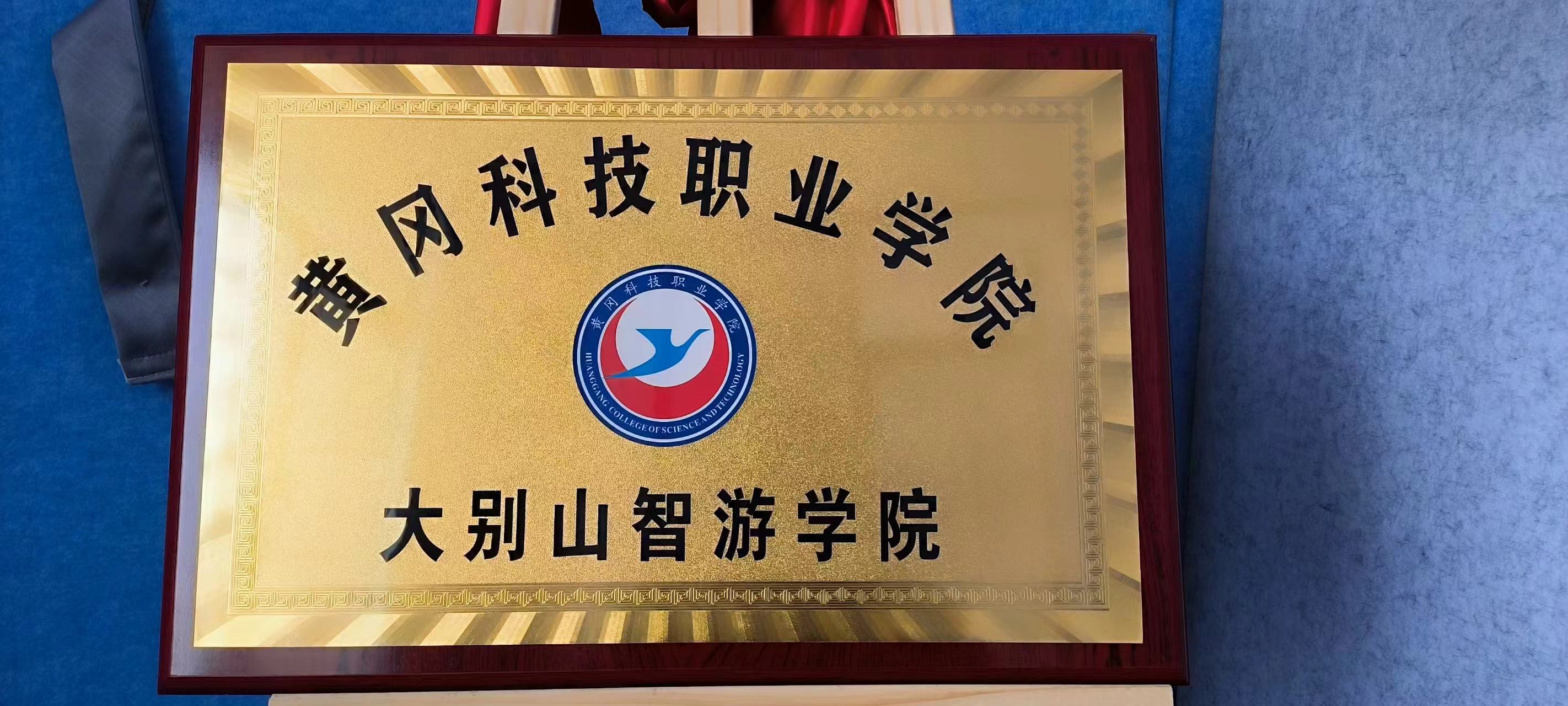 大别山智游学院金牌匾