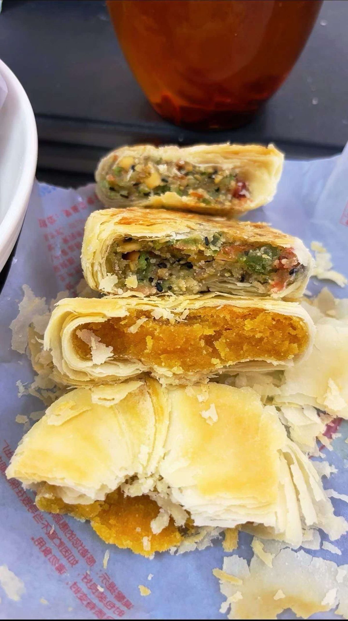 酥皮横切特写