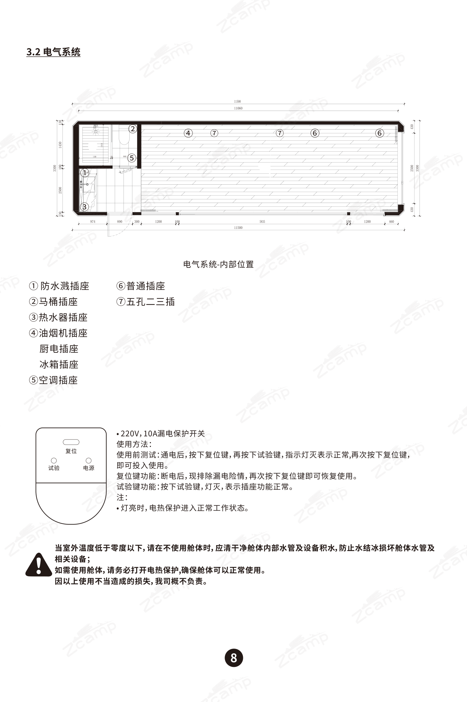 电气系统内部位置